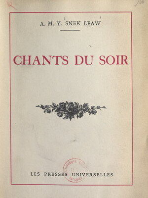cover image of Chants du soir